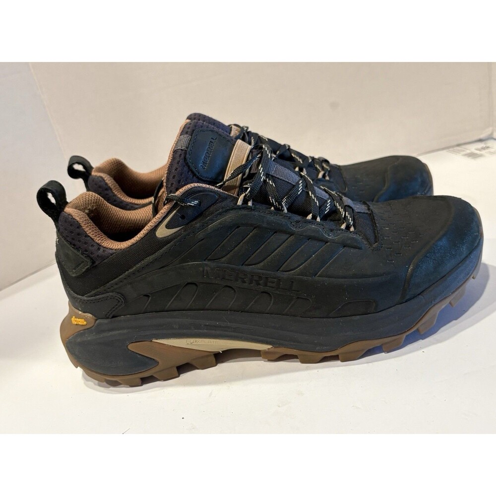 Merrell Men's Moab Speed 2 Leather Waterproof Hiking Shoes Black Size 9